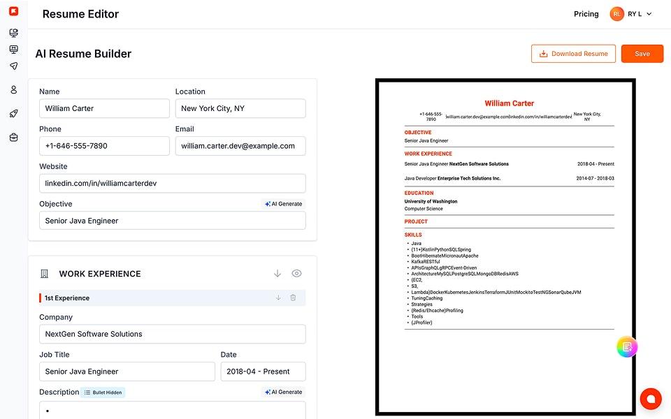 AI Resume Builder