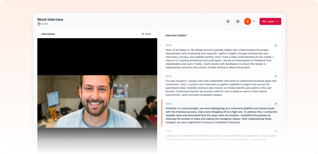 Mock Interview Interface