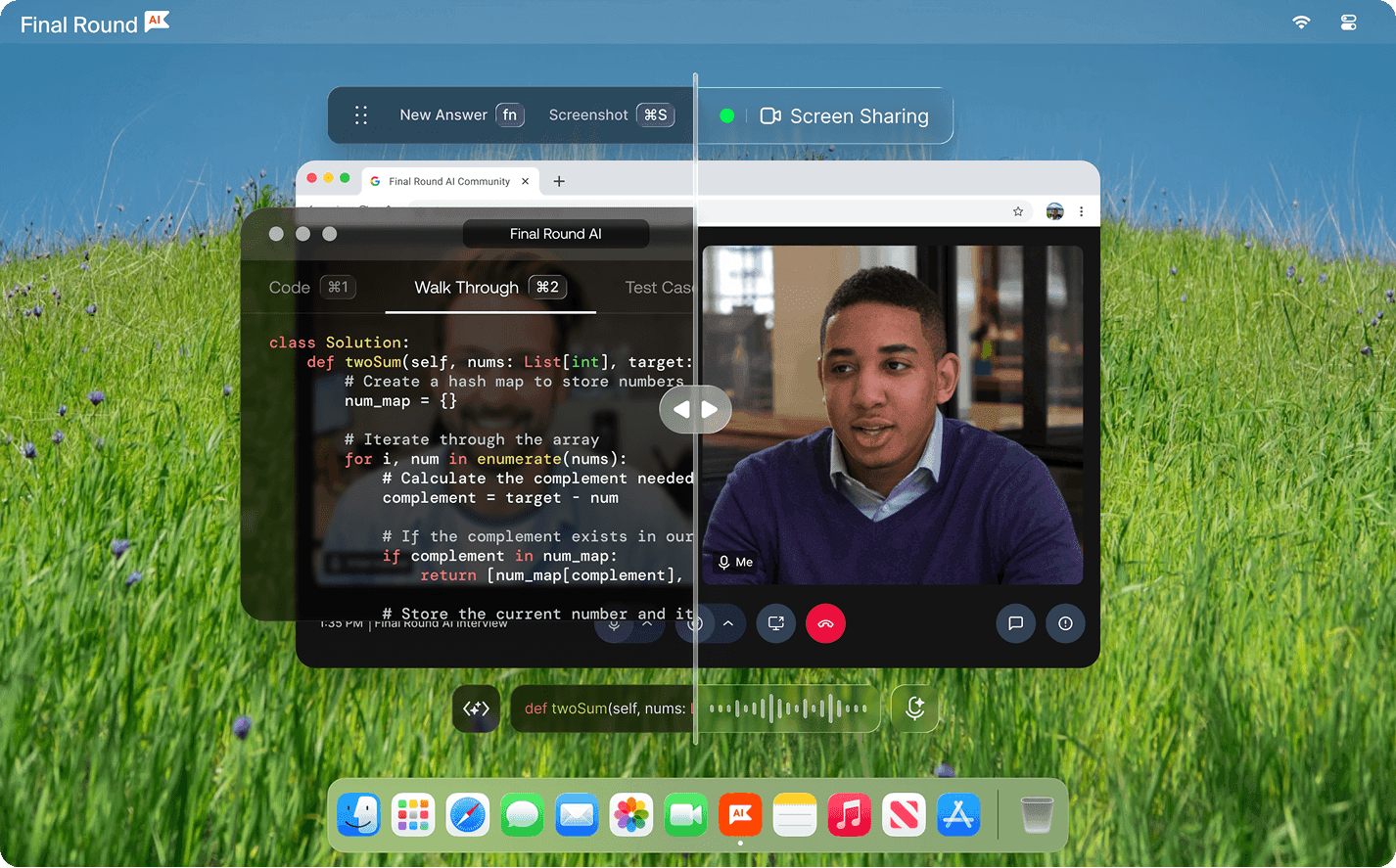 Coding interview copilot with real-time AI assistance