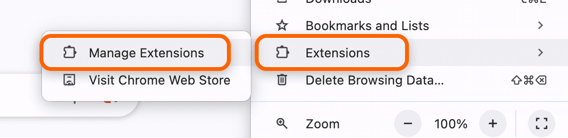 select-manage-extensions